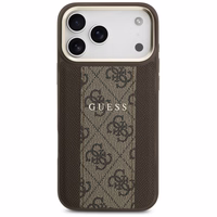 Guess 4G Stripe Magnetinis dėklas telefonui iPhone 17 Pro Max - ruda