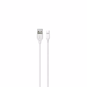 XO NB103 USB–micro-USB laidas, 1,0 m, 2,1 A, baltas