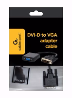 Gembird A-DVID-VGAF-01 vaizdo kabelio adapteris 0,2 m DVI-D VGA (D-Sub) Juoda