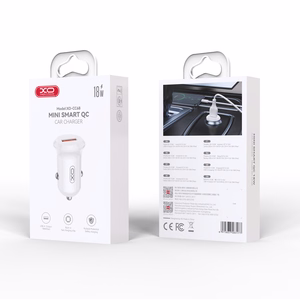 XO automobilinis įkroviklis CC68 18W QC 1x USB baltas