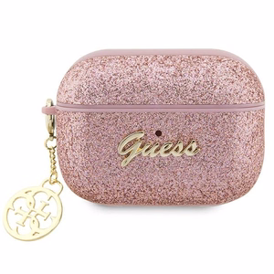Guess GUAP2GLGSHP ausinių dėklas (m) - rožinis Glitter Flake 4G Charm Collection