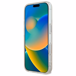 Guess IML 4G Magnetinis dėklas iPhone 16 Plus - rožinis