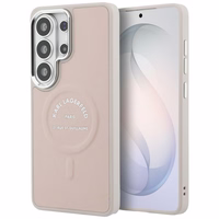 Karl Lagerfeld dėklas Embossed Ring RSG Logo MagSafe Samsung Galaxy S26 Ultra rožinis