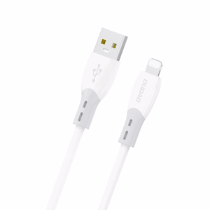 Dudao L25SL 30W USB-A - Lightning laidas su minkštu silikoninu apvalkalu 1m - baltas