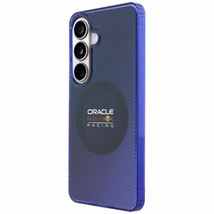 raudonas BULL dėklas SAMSUNG S26 RBHMS26S24HGDSV (Magnetic Double Layer PC Blended Lines) tamsiai mėlynas