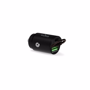 Puro Mini 30W Power Delivery USB-C USB-A automobilinis įkroviklis - juodas