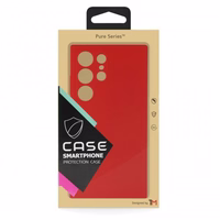 Dėklas "TM Pure Silicone" skirtas Samsung S918 S23 Ultra / Red / (Blister)