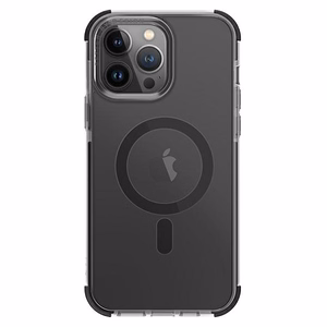 Uniq Combat dėklas telefonui iPhone 14 Pro Max 6.7" su Magclick įkrovimu - juoda / betono pilka