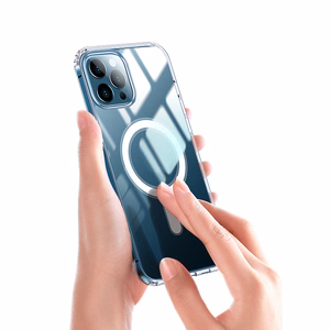 Smūgiams atsparus 1,5 mm Mag dėklas iPhone 17 Pro Max 6,9" / iPhone 18 Pro Max 6,9 skaidrus, su didele anga