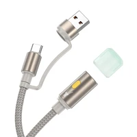 Kabelis USB A / USB C į LED šviesą Hoco 0,3 m UA38C auksinis