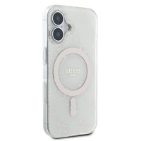 Guess IML 4G fonas Magnetinis dėklas telefonui iPhone 16 - baltas