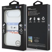 BMW M Silicon Horizontal Line MagSafe deklas iPhone Air - baltas