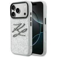 Karl Lagerfeld IML Glitter KL Diamond Logo case for iPhone 17 Pro Max - silver