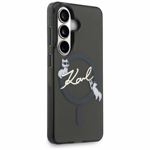 Karl Lagerfeld dėklas IML KC Script MagSafe skirtas Samsung Galaxy S26 juodas