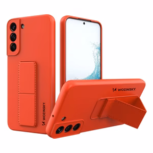 Wozinsky Kickstand Case silikoninis dėklas su stovu Samsung Galaxy S22+ raudonas