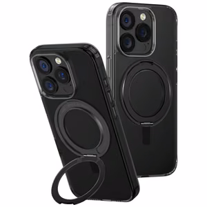Uniq Swivix 360 sukamas stovas dėklas telefonui iPhone 16 Pro - juodas