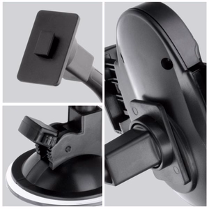 FORCELL F-GRIP Oval 17 cm automobilio laikiklis priekinio stiklo / prietaisų skydelio / oro angai juodas