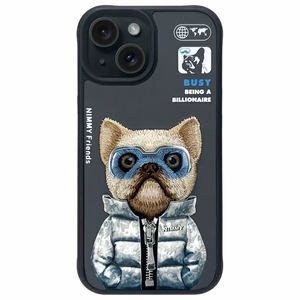 Nimmy Cool&Cute 2.0 dėklas telefonui iPhone 15 - juodas