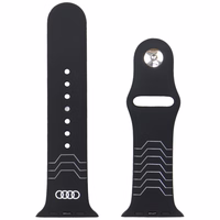 Dirželis Audi Geometric Pattern Silicone Watch Strap skirtas Apple Watch 44/45/46/49mm juodas