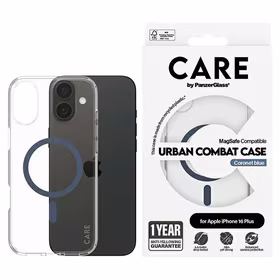 CARE by PanzerGlass Flagmano dėklas telefonui iPhone 16 Plus 6.7" mėlynas/mėlynas Magnetinis 1367