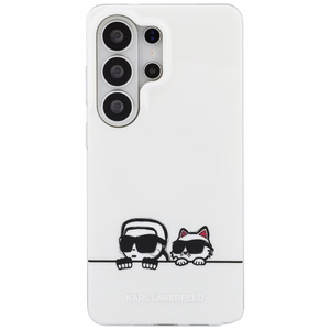 Karl Lagerfeld dėklas IML Peekaboo Karl ir Choupette MagSafe skirtas Samsung Galaxy S26 Ultra skaidrus