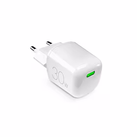 Puro MiniPro 30W GaN USB-C sieninis įkroviklis - baltas