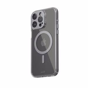 Moshi iGlaze MagSafe dėklas, skirtas iPhone 15 Pro Max, „Meteorite Gray“ spalvos
