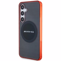 AMG skaidrus dviejų spalvų MagSafe dėklas telefonui Samsung Galaxy S24 - juodas