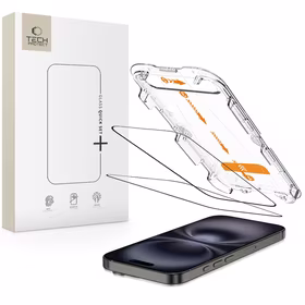 Tech-Protect Quick Set+ Grūdinto stiklo 2 dalių rinkinys iPhone 15 / 16