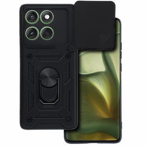 Slide Camera Armor dėklas telefonui Motorola Edge 60 5G, juodas
