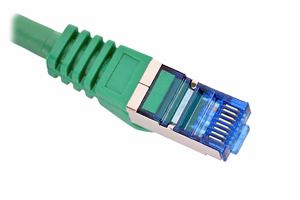 LANBERG PATCHCORD S/FTP CAT.6A 0.5M žalias LSZH