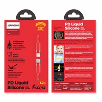 USB Kabelis Joyroom "S-1224N9" raudonas "Type-C / Lightning" 120cm (iki 20W)