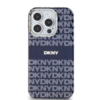DKNY IML mono ir dryžuotas magnetinis dėklas telefonui iPhone 15 Pro – mėlynas