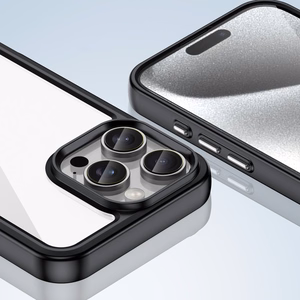 Outer Space dėklas telefonui su geliniu rėmeliu iPhone 16 Pro - juodas