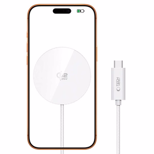 TECH-PROTECT A50 Magnetic MAGSAFE Belaidis Įkroviklis 25W QI2.2 baltas