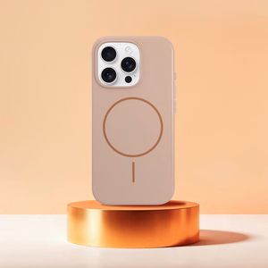 Blizgus magnetinis dėklas suderinamas su MagSafe IPHONE 14 PLUS dykumos auksinis