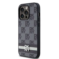 DKNY odinis languotas mono raštas ir spausdintos juostelės dėklas iPhone 14 Pro - juodas