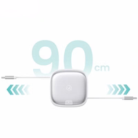 USAMS susukamas laidas 3w1 su dėžute MicroUSB/USB-C/Lightning 60W sidabrinis SJ650USB02 (US-SJ650)