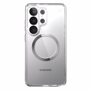 Speck Presidio Perfect-Clear Magnet dėklas, skirtas Samsung Galaxy S26 Ultra, „Clear / Silver“ spalvos