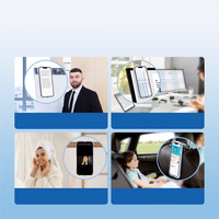 Joyroom Defender serijos dėklas iPhone 14 Pro Max šarvuotas kablio dėklas su stovu skaidrus (JR-14H4)