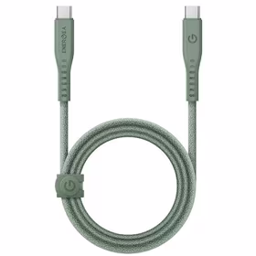 ENERGEA Laidas Flow USB-C - USB-C1.5m žalias/green 240W 5A PD Fast Charge