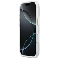 Guess IML 4G Script Metal Case for iPhone 17 Pro Max - White