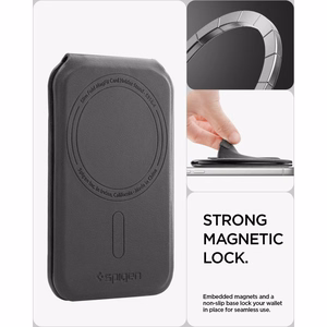 Spigen Slim Fold S314-4 magnetinis „MagSafe“ kortelių dėklas telefonui – juodas