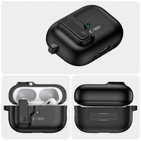 Tech-Protect Slim Hook dėklas su karabinu, skirtas Apple AirPods Pro 1 / 2 – juodas