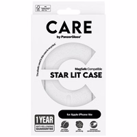 CARE by PanzerGlass Flagmanas Urban Combat StarLight Balta Magnetinis iPhone 16e dėklas - skaidrus