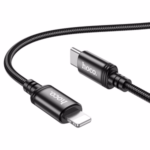 Kabelis USB C į Lightning Hoco PD 20W 1 m X89 juodas