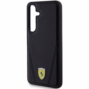 Ferrari Hot Stamp V Lines magnetinis dėklas telefonui Samsung Galaxy S24 - juodas
