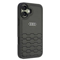Audi Sintetinės odos iPhone 16 Plus 6.7" juodas/juodas kietas dėklas AU-TPUPCIP16M-GT/D2-BK