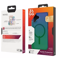 ZAGG dėklas MILAN SNAP, suderinamas su MagSafe, skirtas IPHONE 17, varnos plunksnos spalvos