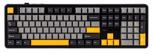 F108 Gray+Orange+Deep Gray Gasket klaviatūra su Volcano RGB jungikliais – AULA
